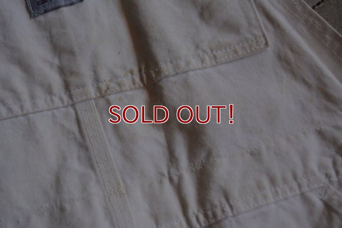 画像12: 1990s Carhartt 生成りオーバーオール　 MADE IN USA　 表記W36 L30  (12)