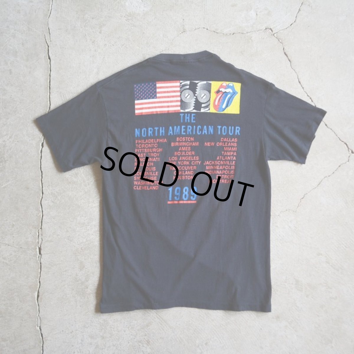 画像6: 1980s THE ROLLING STONES THE NORTH AMERICAN TOUR 1989 Tシャツ　 実寸L  (6)