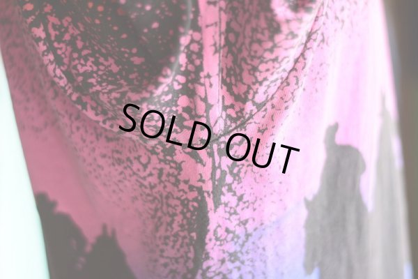 画像10: 1990s カウボーイシルエット総柄Tシャツ  表記L