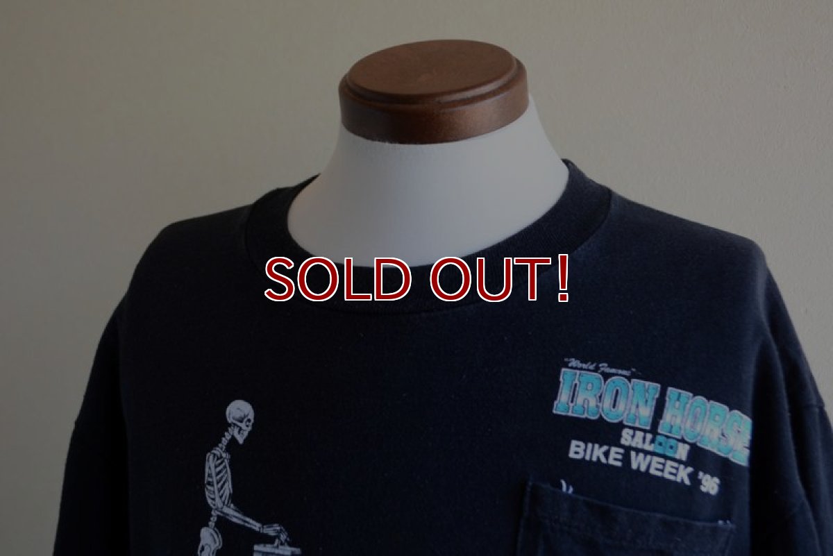 画像6: 1990s IRON HORSE SALOON BIKE WEEK '96 ポケットTシャツ　 表記L  (6)