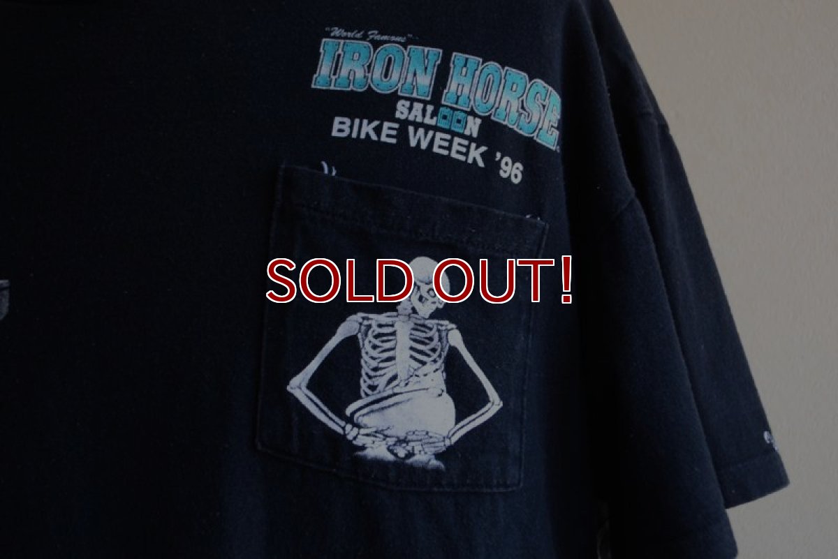 画像7: 1990s IRON HORSE SALOON BIKE WEEK '96 ポケットTシャツ　 表記L  (7)