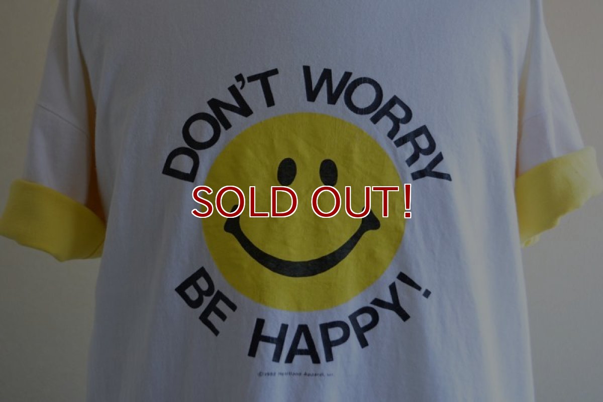 画像7: 1980s DON'T WORRY BE HAPPY スマイルTシャツ　 HEARTLAND APPAREL　 表記XL  (7)