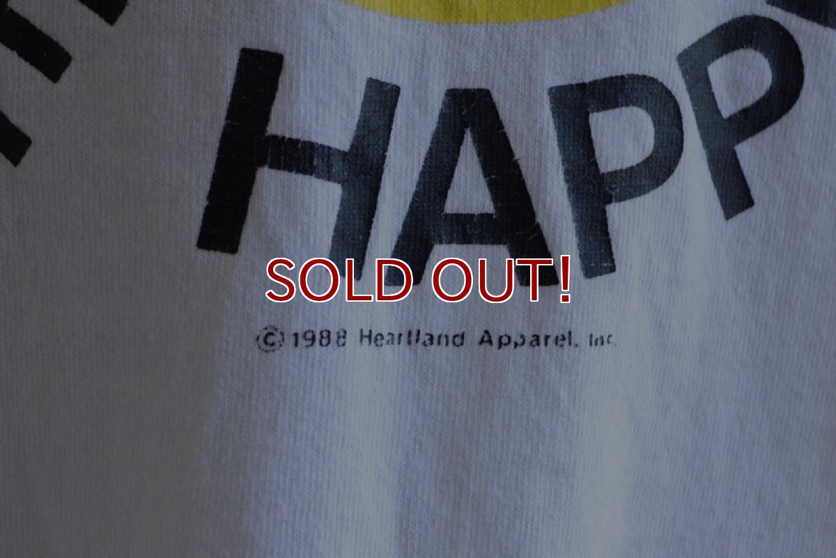 画像8: 1980s DON'T WORRY BE HAPPY スマイルTシャツ　 HEARTLAND APPAREL　 表記XL  (8)