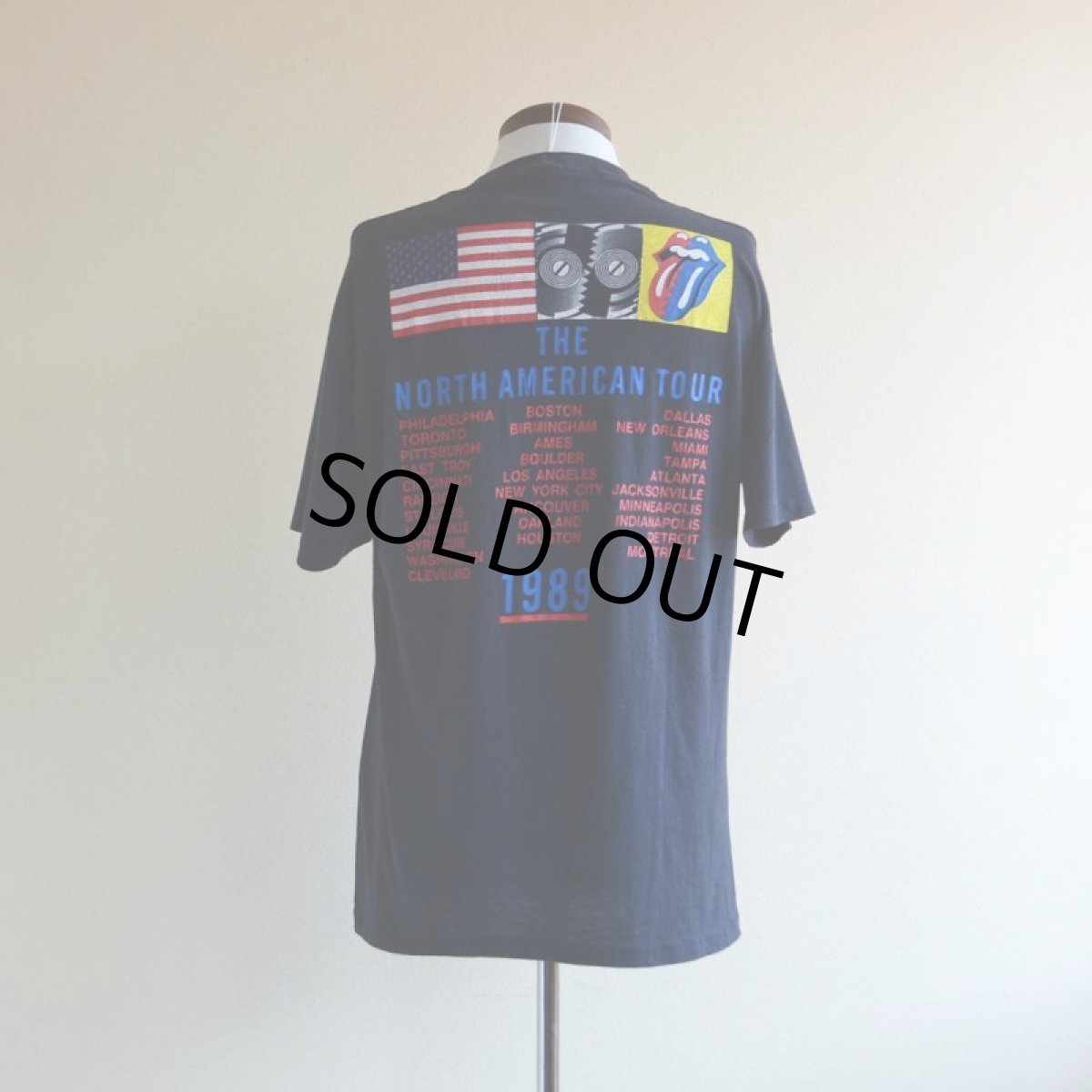 画像3: 1980s THE ROLLING STONES THE NORTH AMERICAN TOUR 1989 Tシャツ　 実寸L  (3)