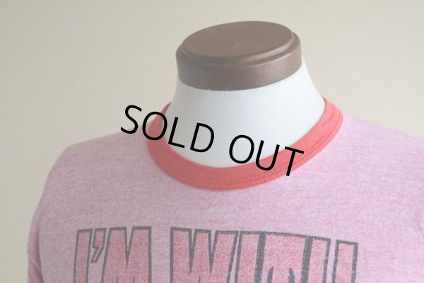 画像6: 1970s I'M WITH STUPID 杢リンガーTシャツ　 表記M 