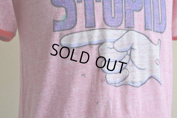 画像9: 1970s I'M WITH STUPID 杢リンガーTシャツ　 表記M 