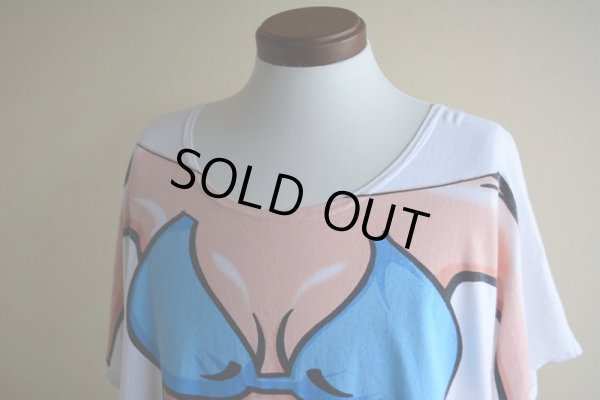 画像5: 1990s〜 ビキニだまし絵Tシャツ　 両面プリント　 実寸XL〜 