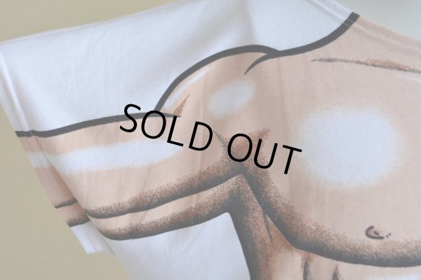 画像7: 1990s〜 筋肉だまし絵Tシャツ  両面プリント  実寸L-XL