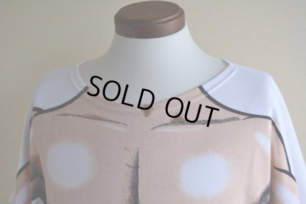 画像5: 1990s〜 筋肉だまし絵Tシャツ  両面プリント  実寸L-XL