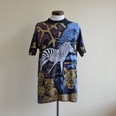 画像1: 1990s アニマル総柄Tシャツ　 表記M  (1)