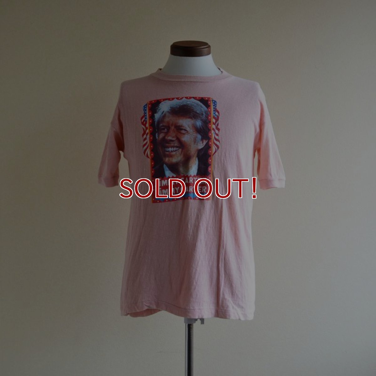 画像1: 1970s〜 JIMMY CARTER パキ綿Tシャツ　 表記L  (1)