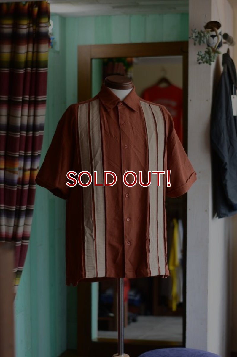 画像1: HAVANA SHIRT Co. ラインデザインレーヨンシャツ　 表記L  (1)