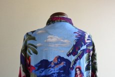 画像10: NAUTICA フラガール柄アロハシャツ　 LINEN×RAYON　 表記M  (10)