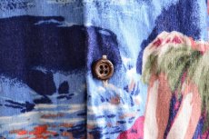 画像6: NAUTICA フラガール柄アロハシャツ　 LINEN×RAYON　 表記M  (6)