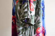 画像9: NAUTICA フラガール柄アロハシャツ　 LINEN×RAYON　 表記M  (9)