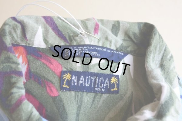 画像11: NAUTICA フラガール柄アロハシャツ　 LINEN×RAYON　 表記M 