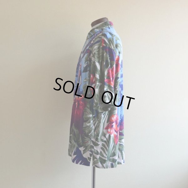 画像4: NAUTICA フラガール柄アロハシャツ　 LINEN×RAYON　 表記M 