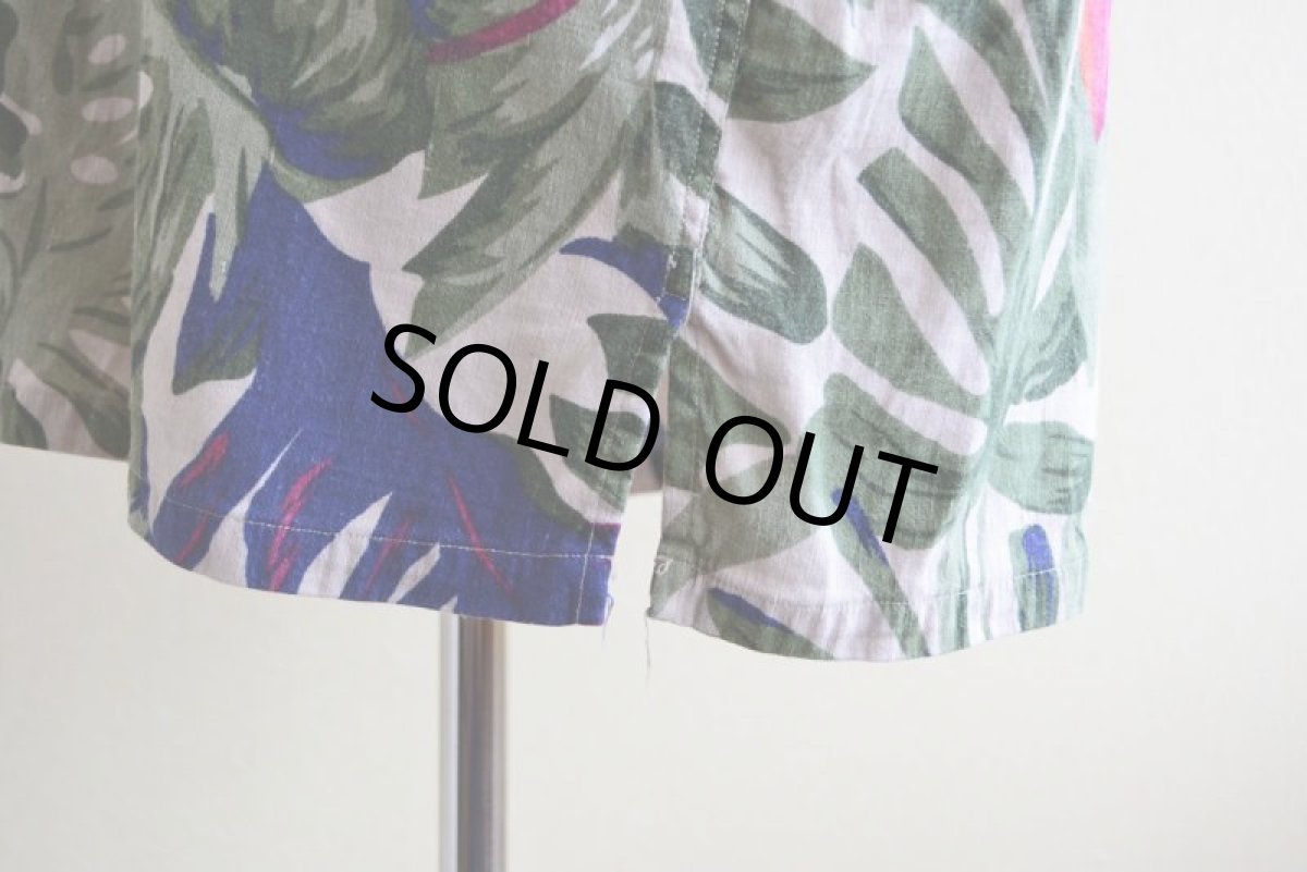 画像8: NAUTICA フラガール柄アロハシャツ　 LINEN×RAYON　 表記M  (8)