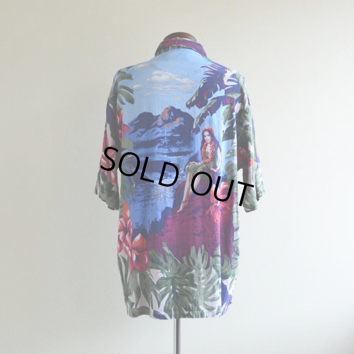 画像3: NAUTICA フラガール柄アロハシャツ　 LINEN×RAYON　 表記M  (3)