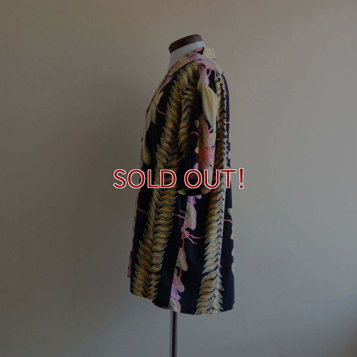 画像4: HILO HATTIE ボーダーパターンアロハシャツ　 COTTON×RAYON　 実寸L-XL  (4)