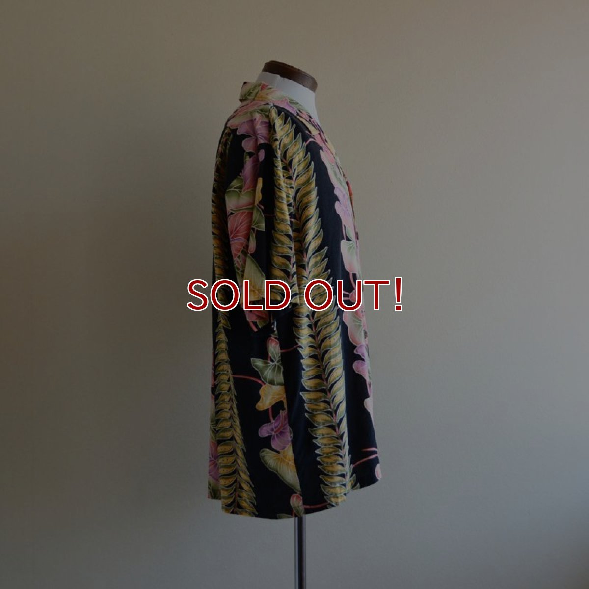 画像2: HILO HATTIE ボーダーパターンアロハシャツ　 COTTON×RAYON　 実寸L-XL  (2)