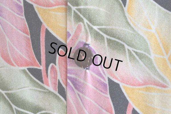 画像6: HILO HATTIE ボーダーパターンアロハシャツ  COTTON×RAYON  実寸L-XL