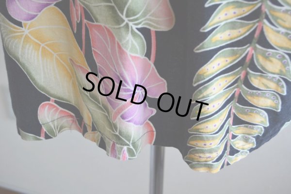 画像9: HILO HATTIE ボーダーパターンアロハシャツ  COTTON×RAYON  実寸L-XL