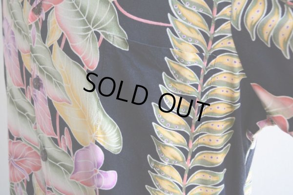 画像7: HILO HATTIE ボーダーパターンアロハシャツ  COTTON×RAYON  実寸L-XL