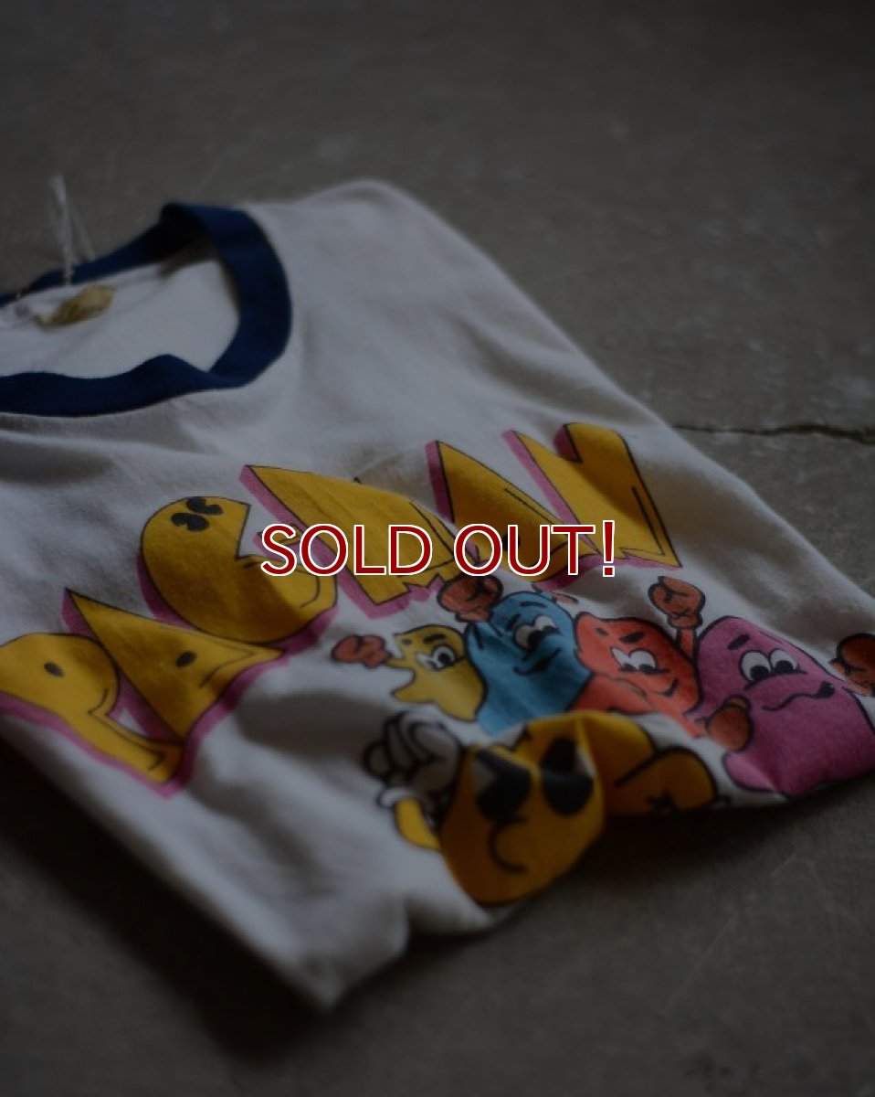 画像1: 80s PACMAN リンガーTシャツ　 表記XL  (1)