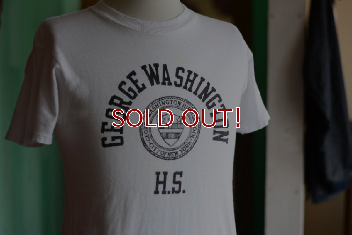 画像4: 1970s カレッジTシャツ　 GEORGE WASHINGTON H.S.　 実寸S  (4)