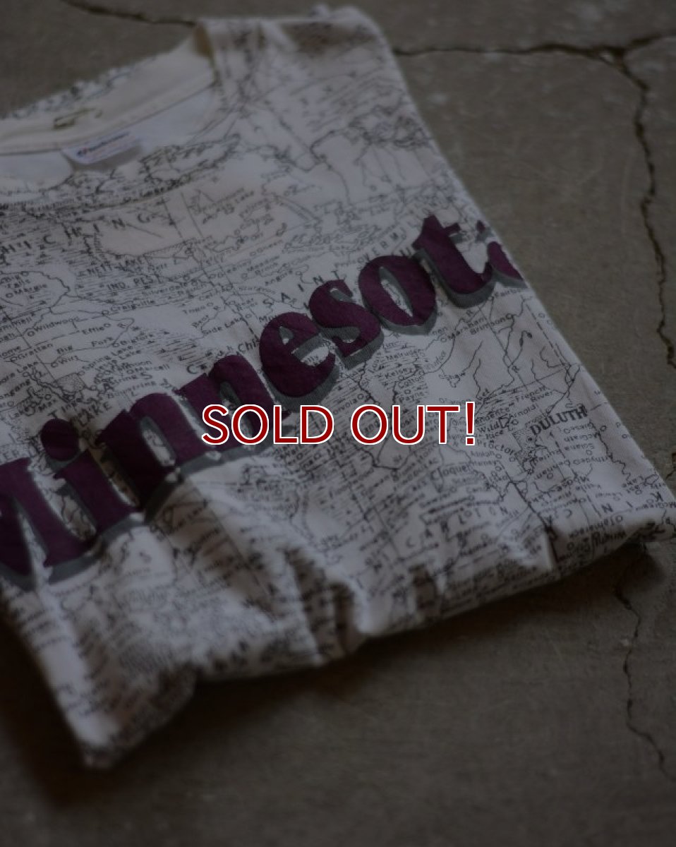 画像1: 1990s MINNESOTA マップTシャツ　 表記L  (1)