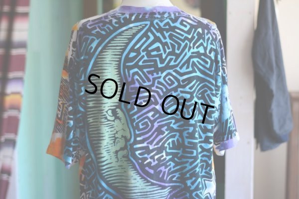 画像8: 1990s LIQUID BLUE SUN & MOON 総柄Tシャツ  表記XL