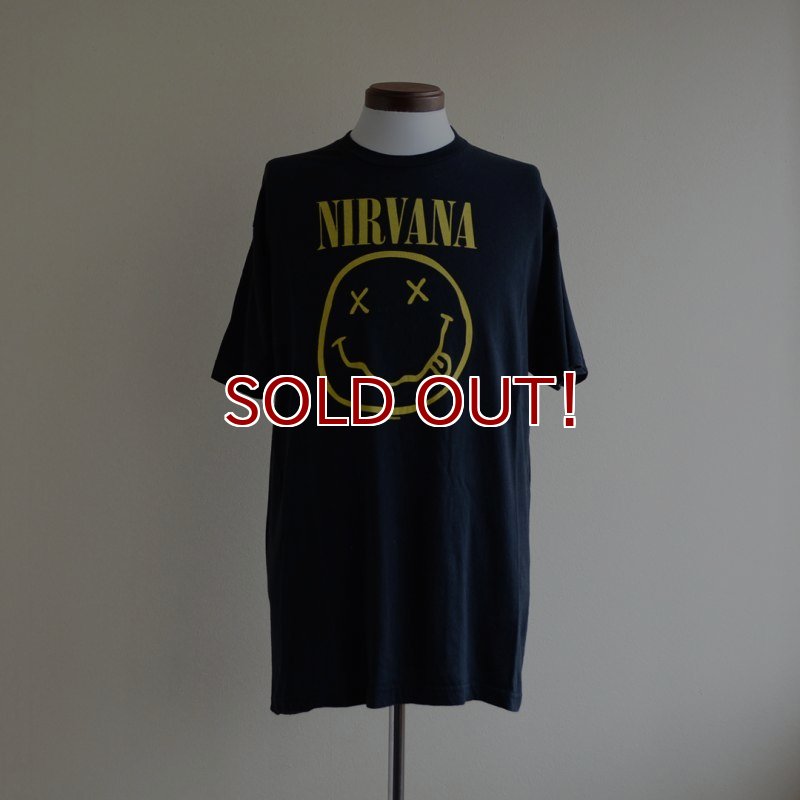 NIRVANA スマイルTシャツ 実寸L - 古着屋HamburgCafe