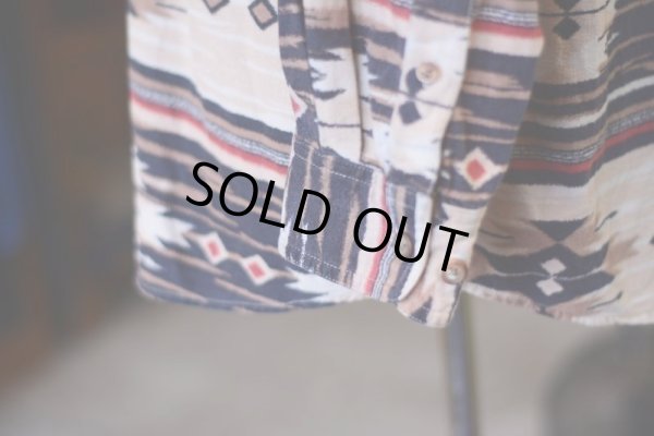 画像5: WOOD＆WATER ネイティブ柄コットンシャツ　 表記L 