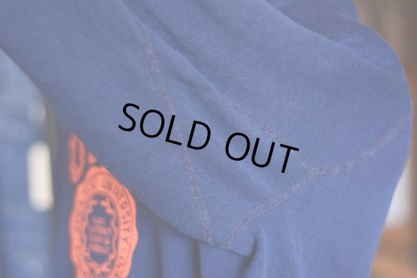 画像7: 1980s UTICA COLLEGE カレッジスウェット  フロッキープリント  実寸L