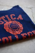 画像1: 1980s UTICA COLLEGE カレッジスウェット　<br>フロッキープリント　<br>実寸L<br> (1)