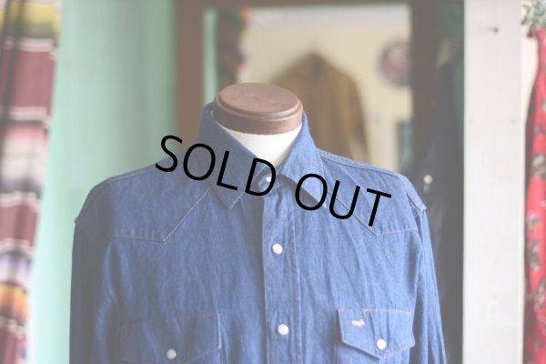 画像5: 1990s Wrangler デニムウエスタンシャツ  表記M