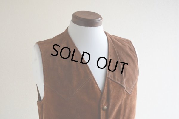 画像6: 1970s BERMAN BUKSKIN スウェードレザーベスト  表記38