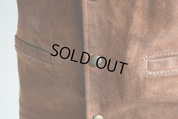 画像7: 1970s BERMAN BUKSKIN スウェードレザーベスト  表記38