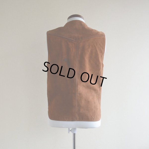 画像3: 1970s BERMAN BUKSKIN スウェードレザーベスト  表記38