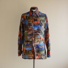 画像1: 1970s TRAFALGAR ピクチャーシャツ　 表記S  (1)