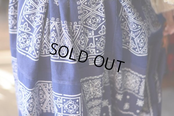 画像7: VINTAGE Bandana Skirt /NVY　 [HamburgCafe ORIGINAL RE-MAKE] 