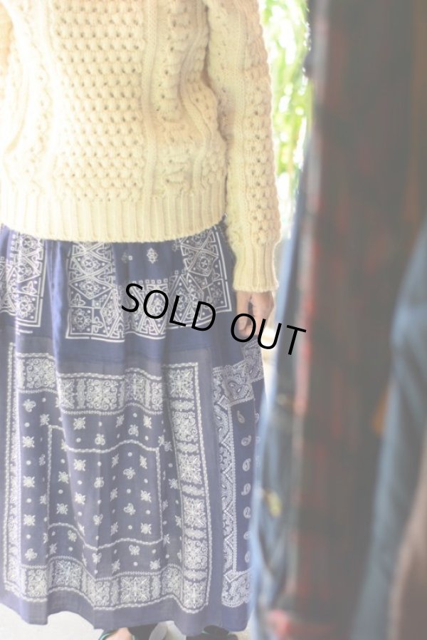 画像3: VINTAGE Bandana Skirt /NVY　 [HamburgCafe ORIGINAL RE-MAKE] 