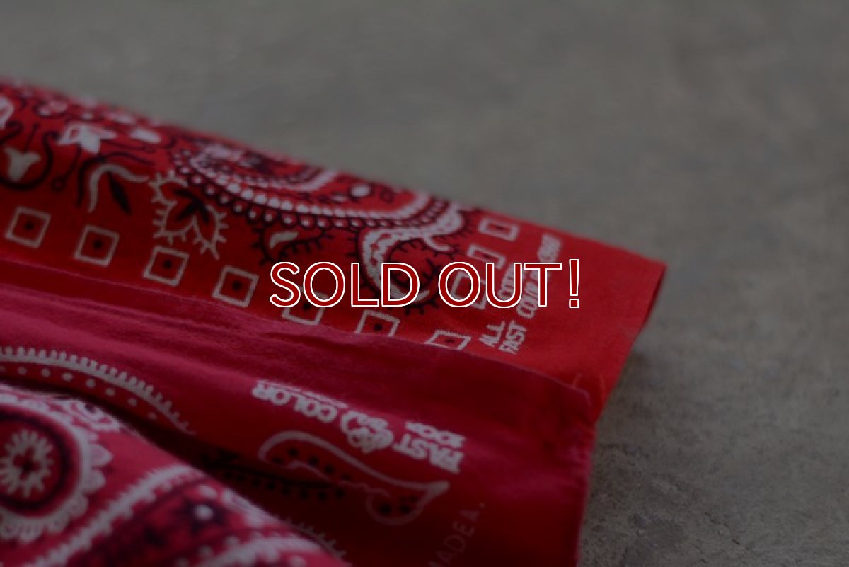 画像9: VINTAGE Bandana Skirt /RED　 [HamburgCafe ORIGINAL RE-MAKE]  (9)