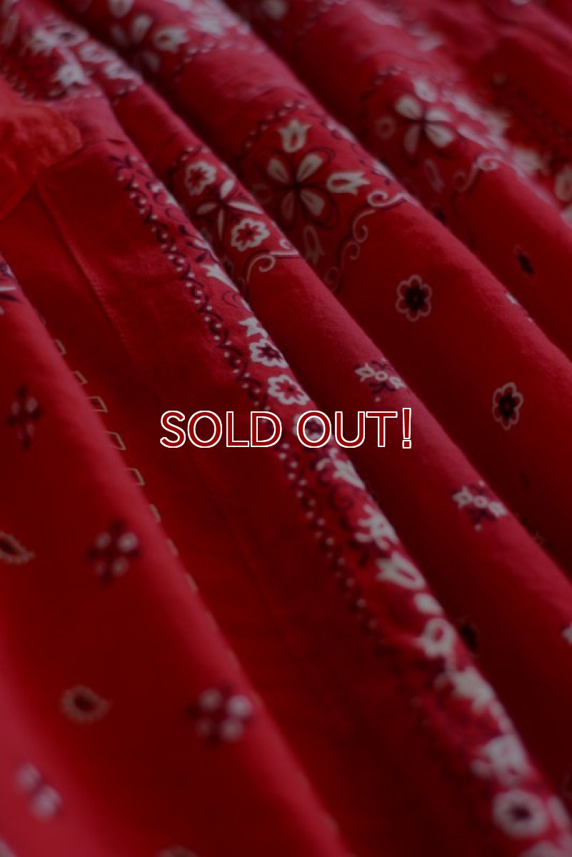 画像11: VINTAGE Bandana Skirt /RED　 [HamburgCafe ORIGINAL RE-MAKE]  (11)
