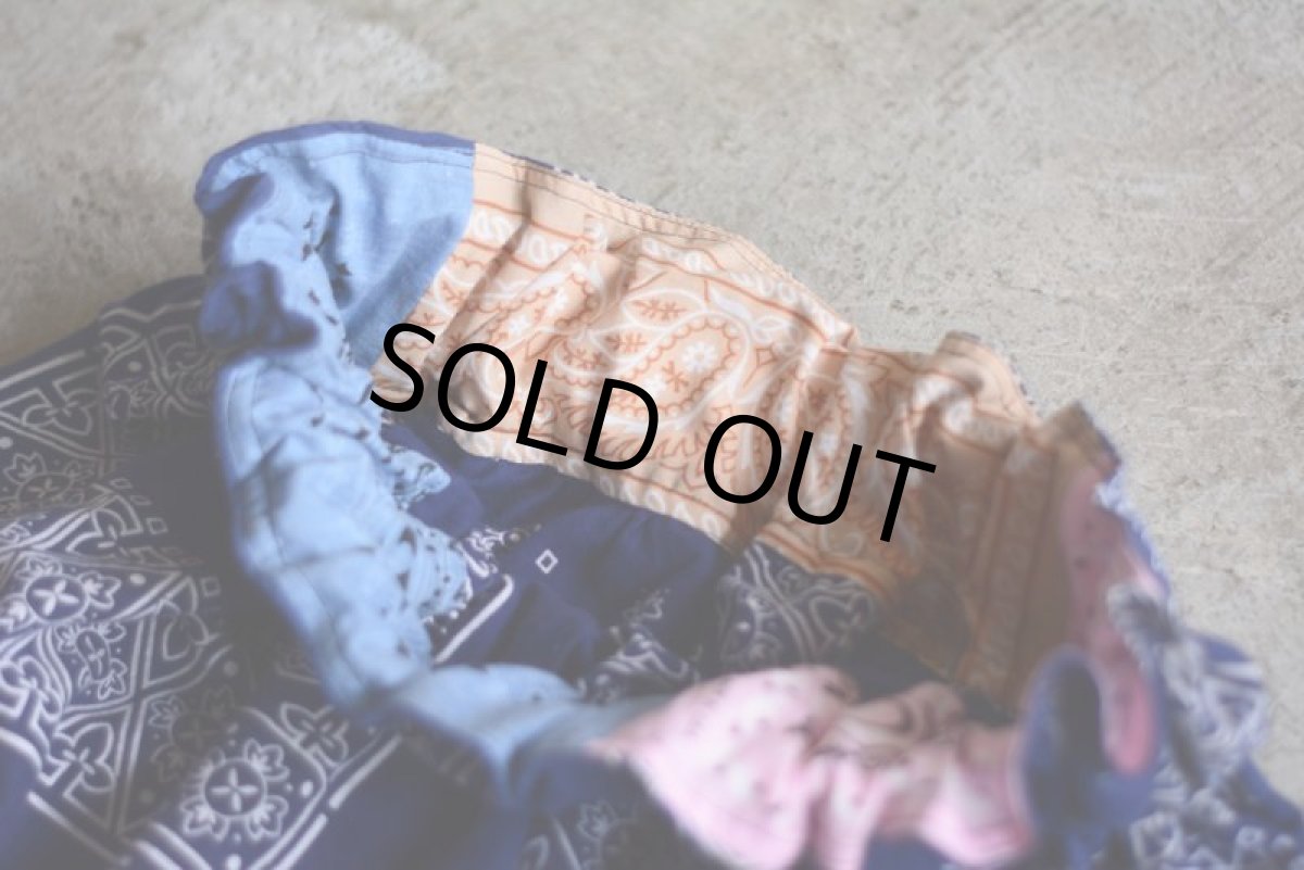 画像12: VINTAGE Bandana Skirt /NVY　 [HamburgCafe ORIGINAL RE-MAKE]  (12)