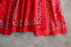 画像8: VINTAGE Bandana Skirt /RED　 [HamburgCafe ORIGINAL RE-MAKE]  (8)