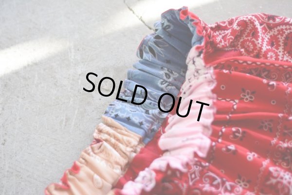 画像7: VINTAGE Bandana Skirt /RED　 [HamburgCafe ORIGINAL RE-MAKE] 