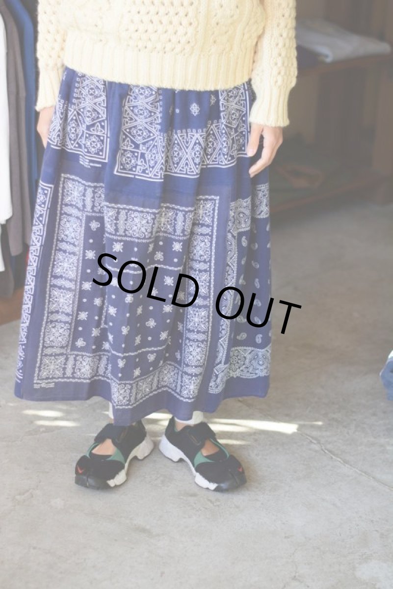 画像5: VINTAGE Bandana Skirt /NVY　 [HamburgCafe ORIGINAL RE-MAKE]  (5)