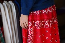 画像5: VINTAGE Bandana Skirt /RED　 [HamburgCafe ORIGINAL RE-MAKE]  (5)